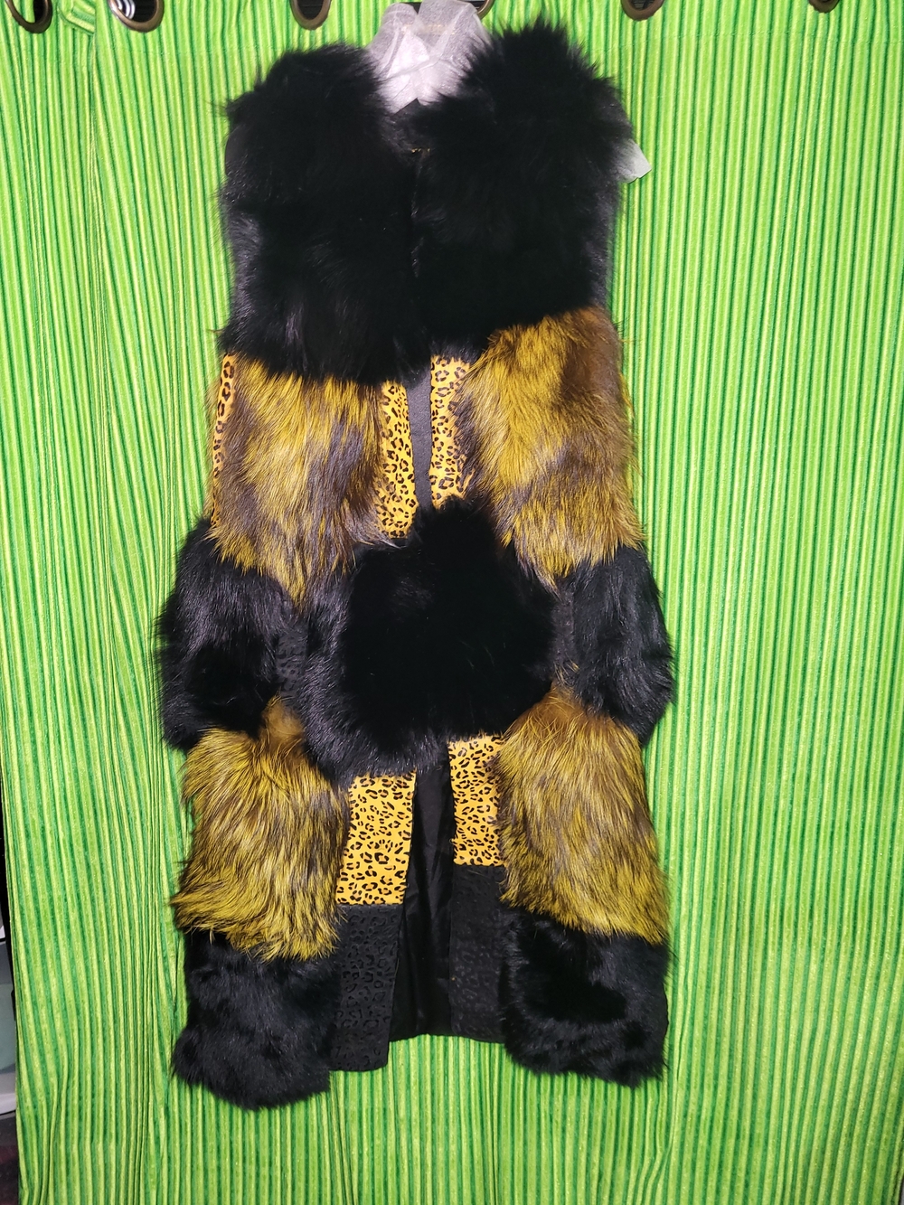IamJenniferle LEOPARD PATCHWORK VEST (YELLOW)